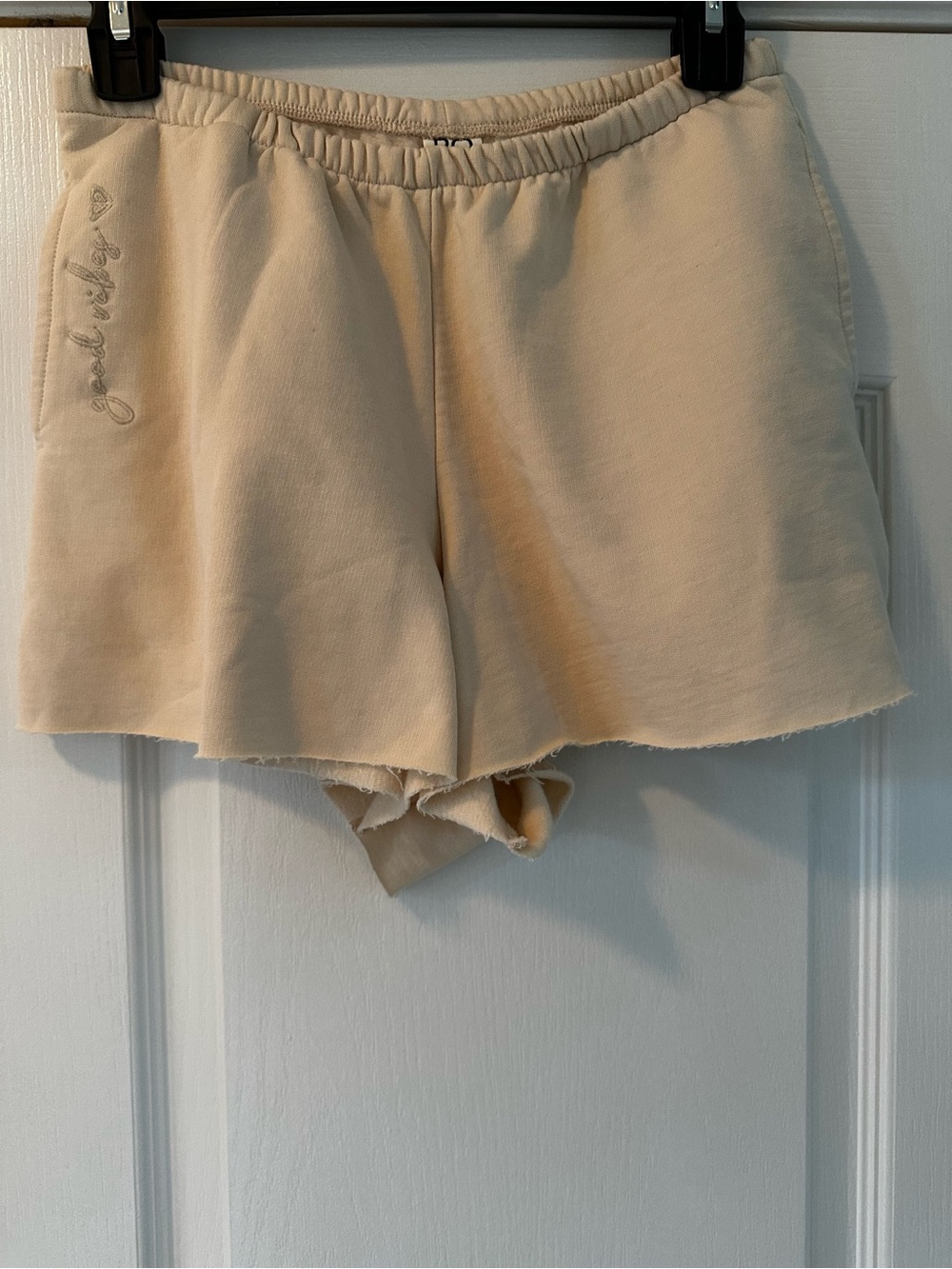 Roxy Cream Elastic-Waist Athletic Shorts